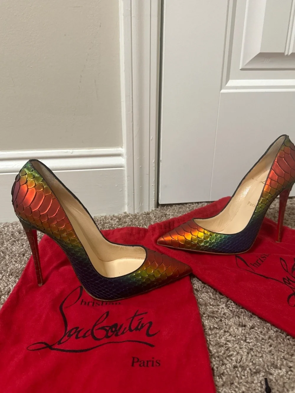 RARE NEW Christian Louboutin Python 